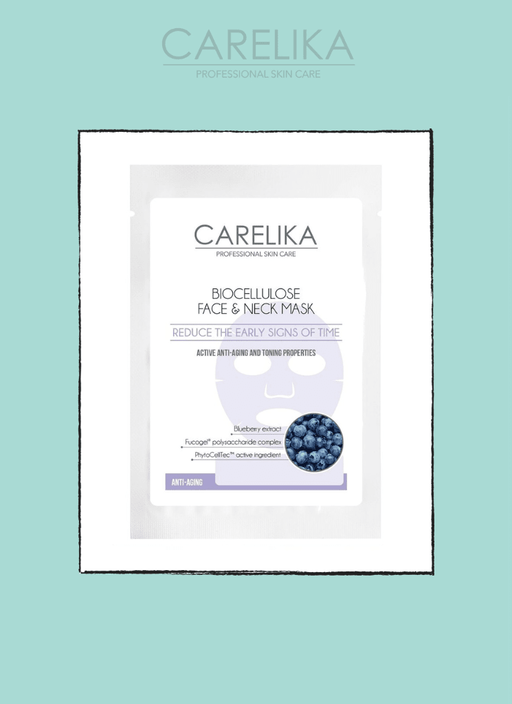 Carelika-Biocellulose Anti Age  Face & Neck Mask 18 ml