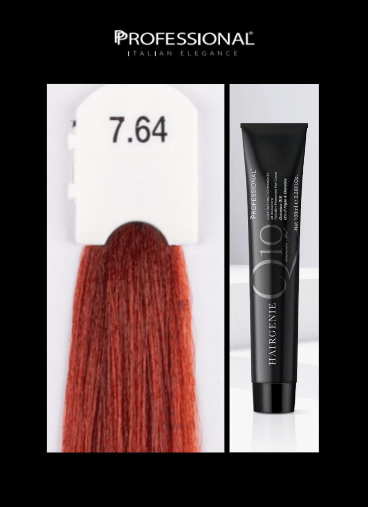 Professional Hairgenie Hair Color Ammonia Free 7.64 (Mahogany Red Colours) 100 Ml